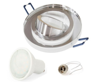 ZESTAW oprawa halogenowa szklana ruchoma O+ LED 5W