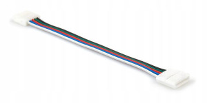 Złączka spinka-kabel-spinka do taśma LED RGBW 12mm