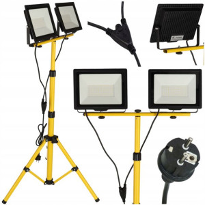 Lampa Halogen LED 2x100W Na Statywie 170cm + Kabel