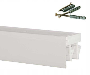 Szyna sufitowa PCV dwutorowa 210cm z OSŁONĄ