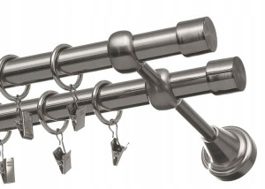 Karnisz BASIC Karnisze METAL Podwójny 140cm