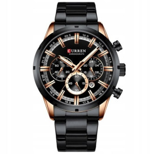 Curren Zegarek Męski Bransoleta Datownik Chronogra