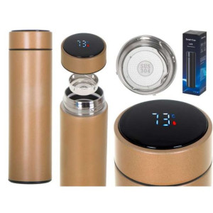 Kubek Termiczny Termos Smart Led 500ml Złoty