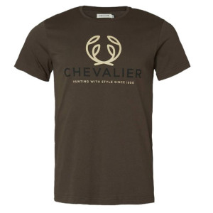 Koszulka męska Chevalier Logo Leather brown L