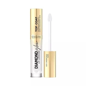Błyszczyk do ust z kwasem hial Eveline Diamond Glow 01 TRANSPARENT TOP COAT