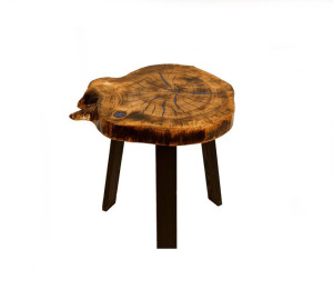 Stół żywiczny PDOS_124848_Z03 Żywica epoksydowa 50 x 47 x 5,5 cm Nogi 50 cm