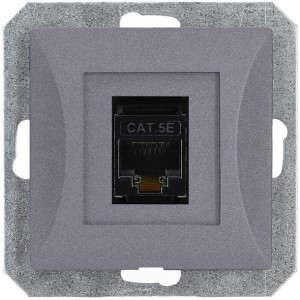 Gniazdo Moduł internetowe LAN RJ45 8-PIN OPAL grafit