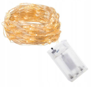 Lampki 20 Led Druciki Choinkowe Na Baterie Białe