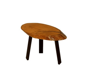 Stół żywiczny PDOS_120449_Z02 Żywica epoksydowa 68 x 38 x 5 cm Nogi 40 cm