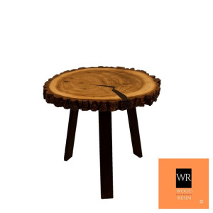Stół żywiczny PDOS_123406_Z03 Żywica epoksydowa 62 x 50 x 5 cm Nogi 50 cm