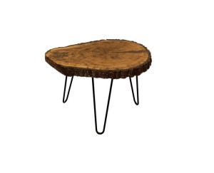 Stół żywiczny PDOS_132245_Z07 Żywica epoksydowa 66 x 44 x 5 cm Nogi 43 cm