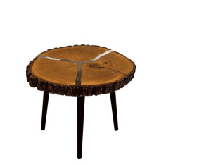 Stół żywiczny PDOS_142237_Z06 Żywica epoksydowa 58 x 53 x 5,5 cm Nogi 45 cm