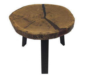 Stół żywiczny PDOS_150101_Z03 Żywica epoksydowa 55 x 48 x 6 cm Nogi 50 cm