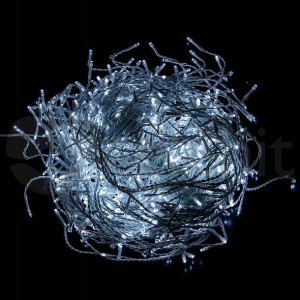 Lampki Choinkowe Sople 500LED 18M Białe Zimne