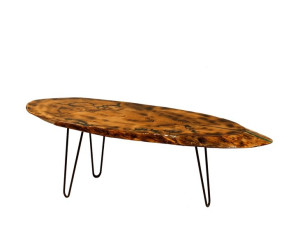 Stół żywiczny PDOS_131045_Z07 Żywica epoksydowa 127 x 35 x 4,5 cm Nogi 43cm