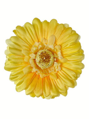 Gerbera główka wyrobowa B19A Żółty (10 cm)