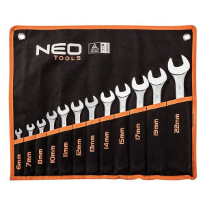 09-752 Klucze Płasko-oczkowe 6-22 Mm, Zestaw 12 Szt. Neo Tools