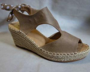 Wyprzdaż sandały damskie ESPADRYLE brąz tęg G 41