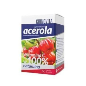 Grinovita Acerola, tabletki do ssania, 60 szt.
