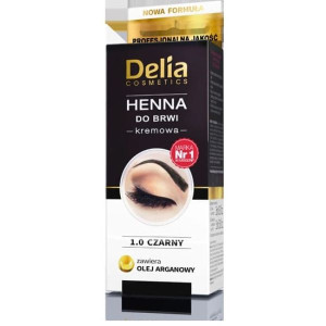 Henna w kremie do brwi i rzęs Delia, czarna, 1 szt.