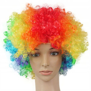 Kolorowa Peruka Włosy Kręcone Afro Karnawał Party