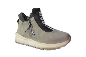 Trekkingi damskie w kolorze popielu obc.3cm nr.37