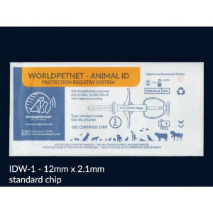 Strzykawka z mikroczipem RF-IDW-1 (kod 900) 12mmx2.1mm - mikroczip dla psów