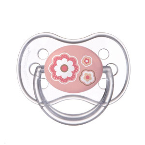 Canpol Newborn Baby, smoczek uspokajający, silik, symetr, różowy, 0-6m 1szt