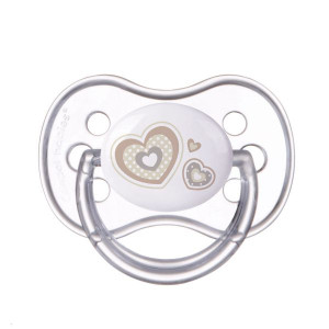 Canpol Newborn Baby, smoczek uspok, silik, symetr, beżowy, 0-6m, 1 szt.