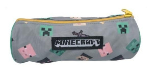 Piórnik szkolny Minecraft oryginalny tuba szary