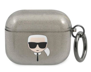 Karl Lagerfeld KLA3UKHGK AirPods 3 cover czarny/black Glitter Karl`s Head