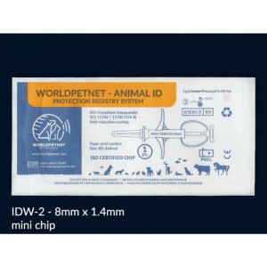 Strzykawka z mikroczipem RF-IDW-2 (kod 900) 1.4mmx8mm - mikrioczip dla kota