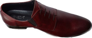-50% Moskała skórzane półbuty meskie bordo 42