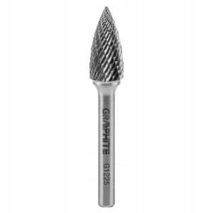 Frez do metalu ostrołukowy ostry 12x25mm GRAPHITE 55H375