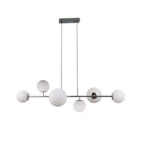 Lampa Wisząca Sufitowa Żyrandol 6 Chrom Kule Led