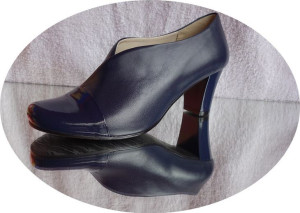 Skorzany BOTEK granat OBCAS lakier elegancja 37