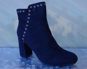 Botki granat zamsz obcas 8 cm nr.39