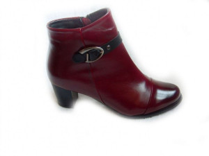 SKÓRZANE BOTKI szerokie tęgośc H OBCAS 6 CM 38