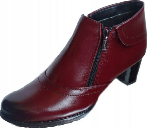 SKÓRZANE BOTKI szerokie tęgośc H OBCAS 6 CM 45