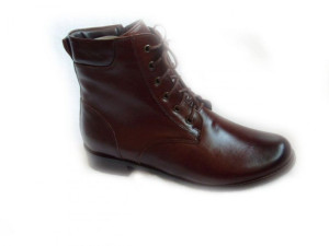 SKÓRZANE BOTKI brązowe tęgośc G OBCAS 3 CM 39