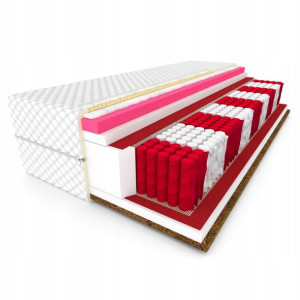 Materac 90x200 SAMBA multipocket kokos visco