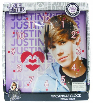 Justin Bieber Zegar ścienny 25x25cm Płótno SAMBRO