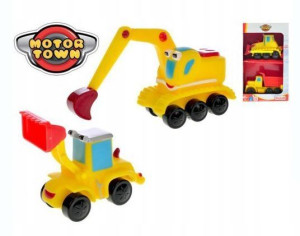 Pojazdy budowlane Koparka Spychacz MOTOR TOWN soft