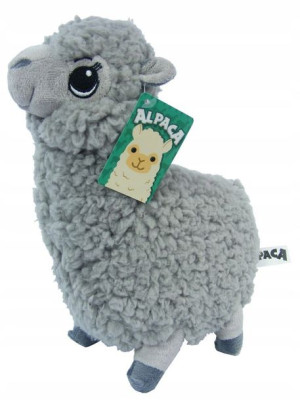 Alpaka Maskotka Szara 29cm Haftowane Oczy