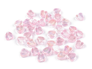 Serca Plastik Efekt Ab Jasny Róż 8mm 10szt