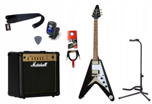 Gitara Elektryczna + Wzmacniacz 15w Kabel Zestaw