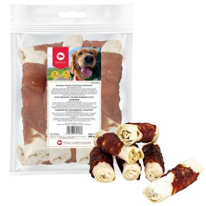 Maced Kość Biała Pałka Z Kaczką 20cm 500g Dla Psa