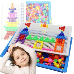 Puzzle pinezki grzybki układanka 296szt