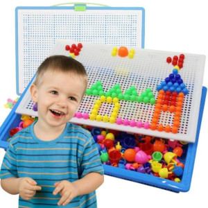 Puzzle 3d Układanka Montessori Pinezki Grzybki Gra