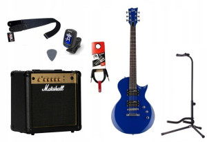 Gitara Elektryczna + Wzmacniacz 15w Kabel Zestaw